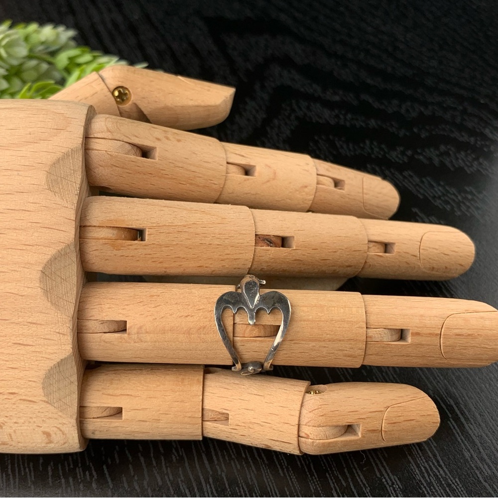 Antique OOAK Spoon Ring Sterling Silver